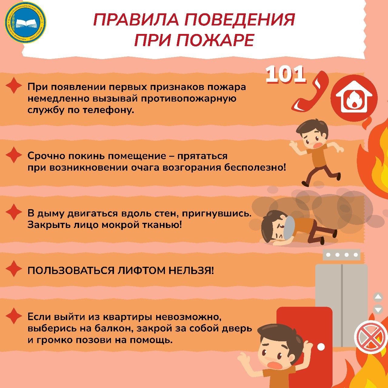 Правила безопасности при пожаре.